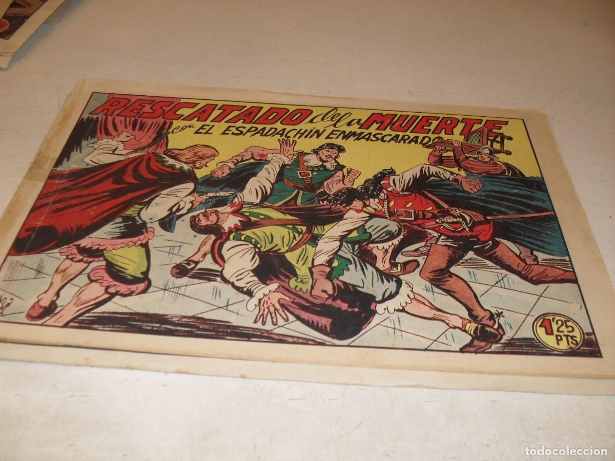 Tebeos: EL ESPADACHIN ENMASCARADO N&ordm; 151,RESCATADO DE LA MUERTE,DE 252,DE M.GAGO.VALENCIANA,1952