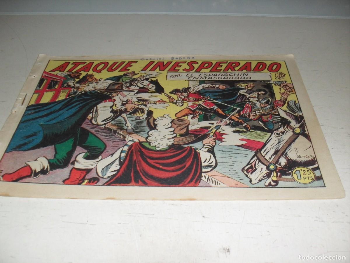 Tebeos: EL ESPADACHIN ENMASCARADO N&ordm; 149,ATAQUE INESPERADO,DE 252,DE M.GAGO.VALENCIANA,1952