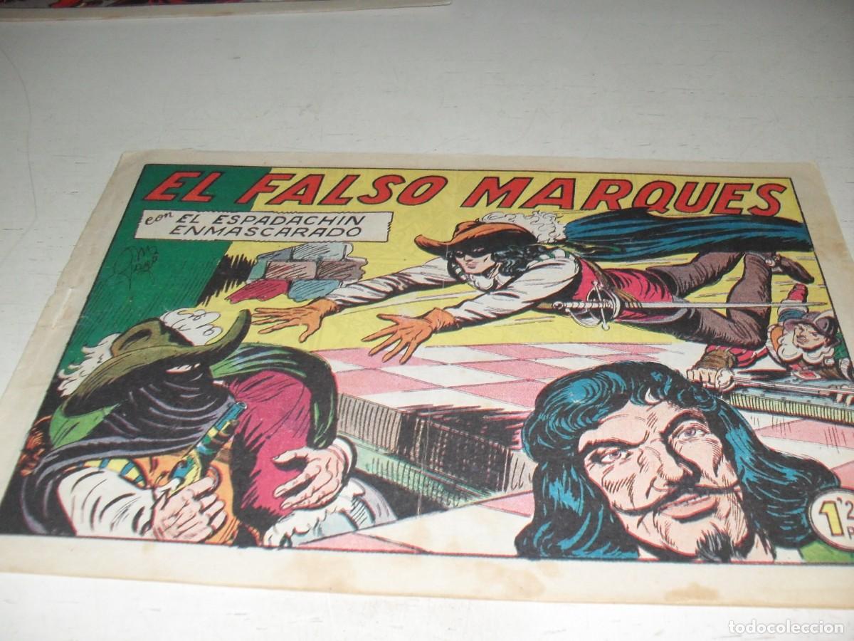 Tebeos: EL ESPADACHIN ENMASCARADO N&ordm; 148,EL FALSO MARQUES,DE 252,DE M.GAGO.VALENCIANA,1952