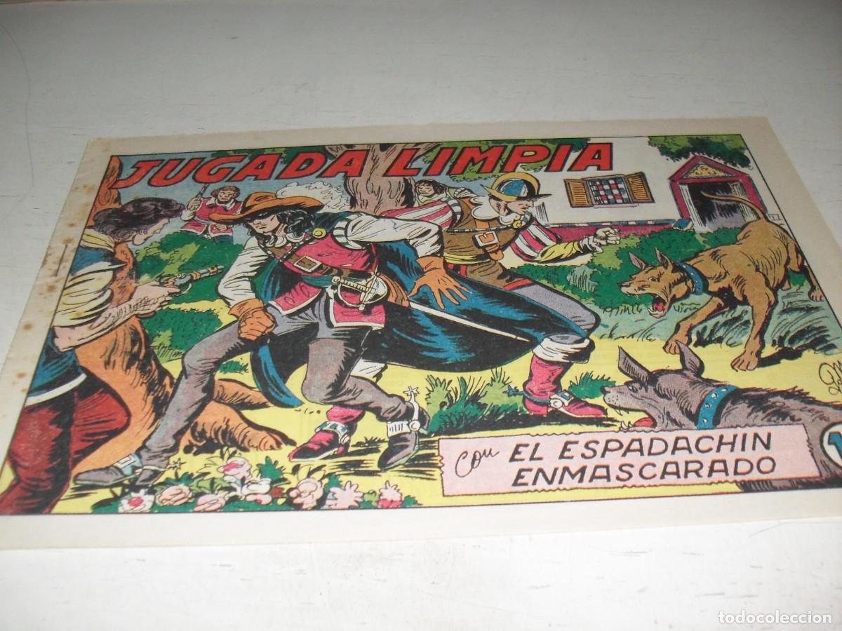 Tebeos: EL ESPADACHIN ENMASCARADO N&ordm; 147,JUGADA LIMPIA,DE 252,DE M.GAGO.VALENCIANA,1952