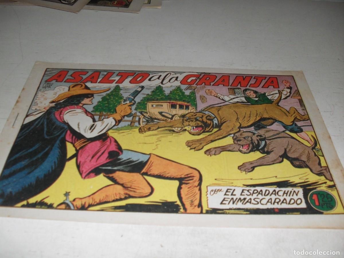 Tebeos: EL ESPADACHIN ENMASCARADO N&ordm; 140,ASALTO A LA GRANJA,DE 252,DE M.GAGO.VALENCIANA,1952