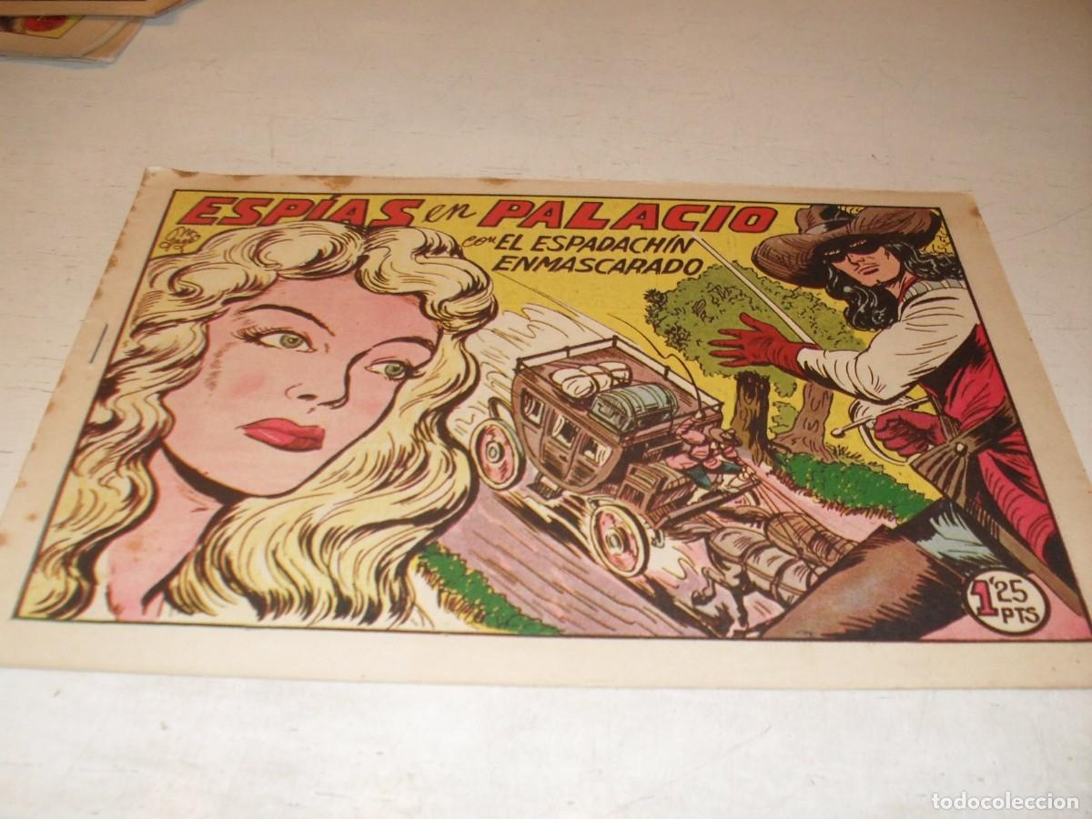 Tebeos: EL ESPADACHIN ENMASCARADO N&ordm; 136,ESPIAS EN PALACIO,DE 252,DE M.GAGO.VALENCIANA,1952