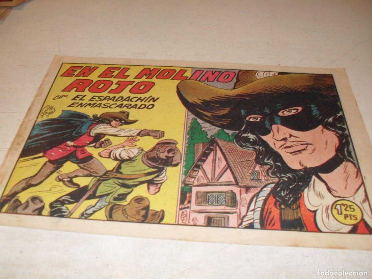 Tebeos: EL ESPADACHIN ENMASCARADO N&ordm; 135,EN EL MOLINO ROJO,DE 252,DE M.GAGO.VALENCIANA,1952