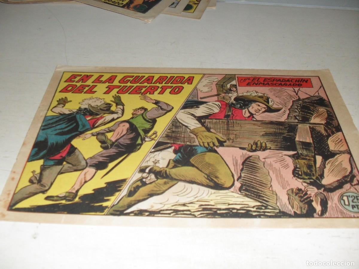 Tebeos: EL ESPADACHIN ENMASCARADO N&ordm; 133,EN LA GUARIDA DEL TUERTO,DE 252,DE M.GAGO.VALENCIANA,1952