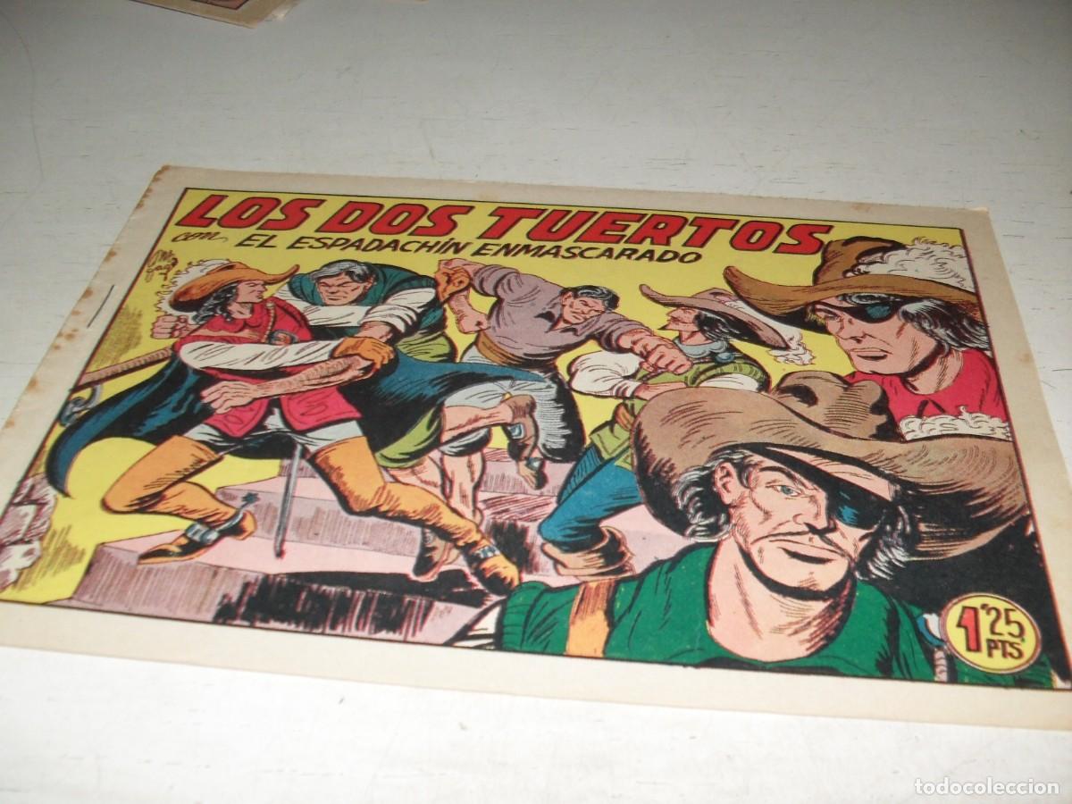 Tebeos: EL ESPADACHIN ENMASCARADO N&ordm; 132,LOS DOS TUERTOS,DE 252,DE M.GAGO.VALENCIANA,1952