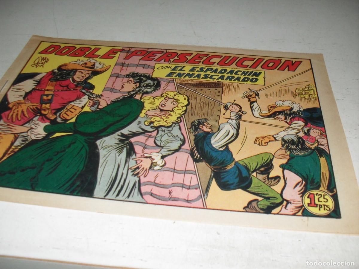 Tebeos: EL ESPADACHIN ENMASCARADO N&ordm; 129,DOBLE PERSECUCION,DE 252,DE M.GAGO.VALENCIANA,1952