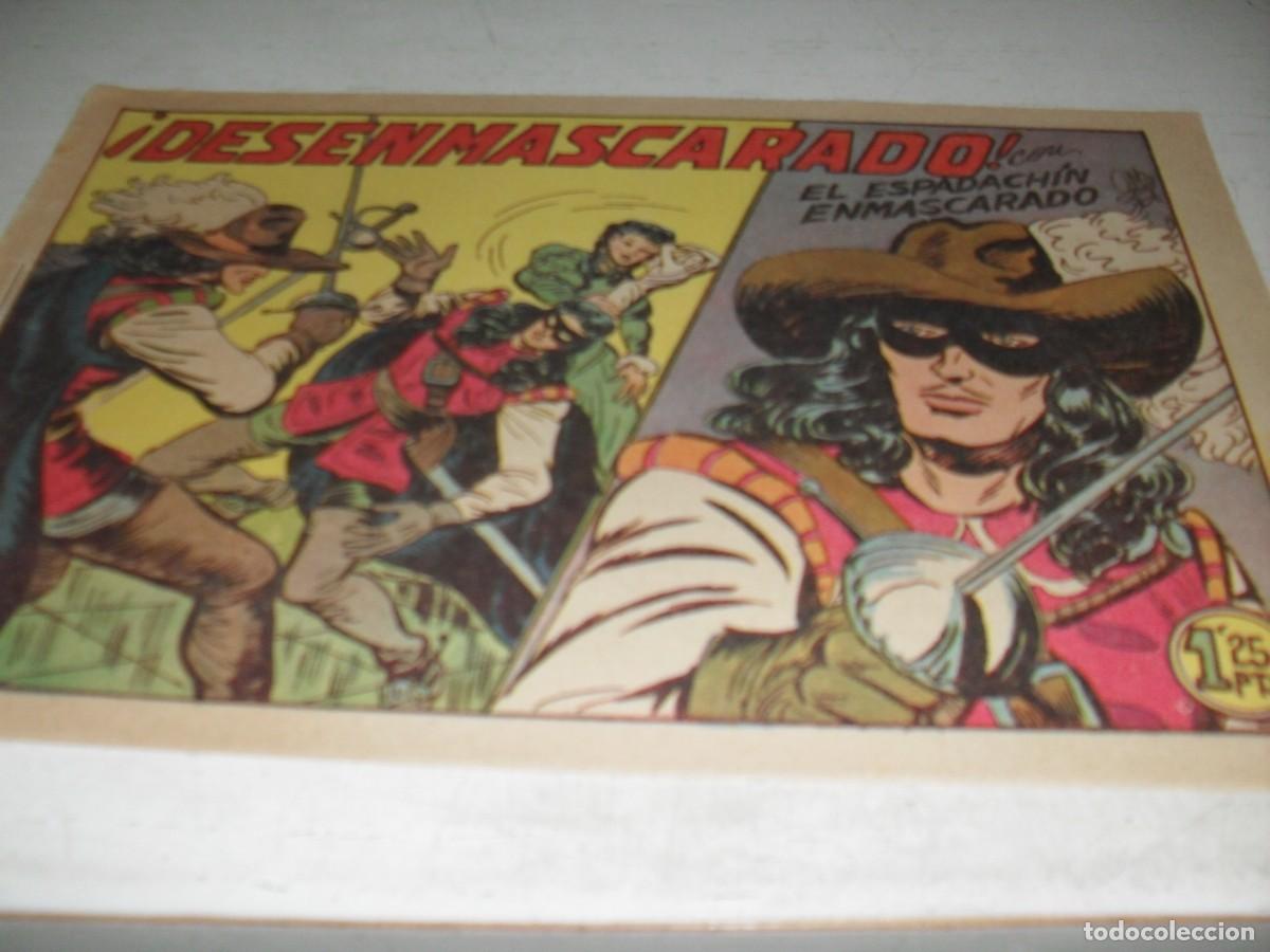 Tebeos: EL ESPADACHIN ENMASCARADO N&ordm; 128,DESENMASCARADO&iexcl;&iexcl;,DE 252,DE M.GAGO.VALENCIANA,1952