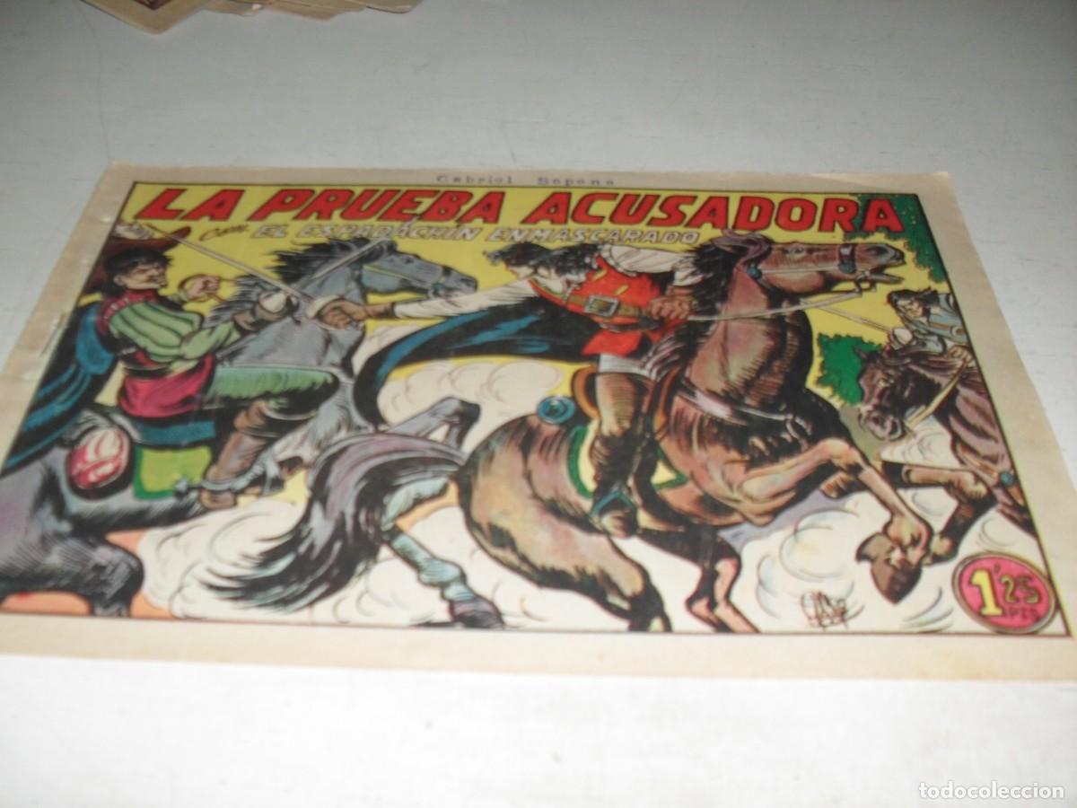 Tebeos: EL ESPADACHIN ENMASCARADO N&ordm; 125,LA PRUEBA ACUSADORA,DE 252,DE M.GAGO.VALENCIANA,1952