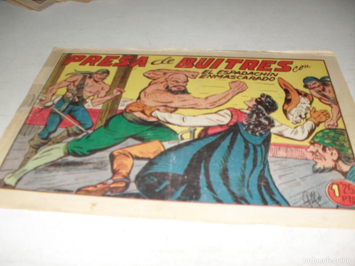 Tebeos: EL ESPADACHIN ENMASCARADO N&ordm; 120,PRESA DE BUITRES,DE 252,DE M.GAGO.VALENCIANA,1952