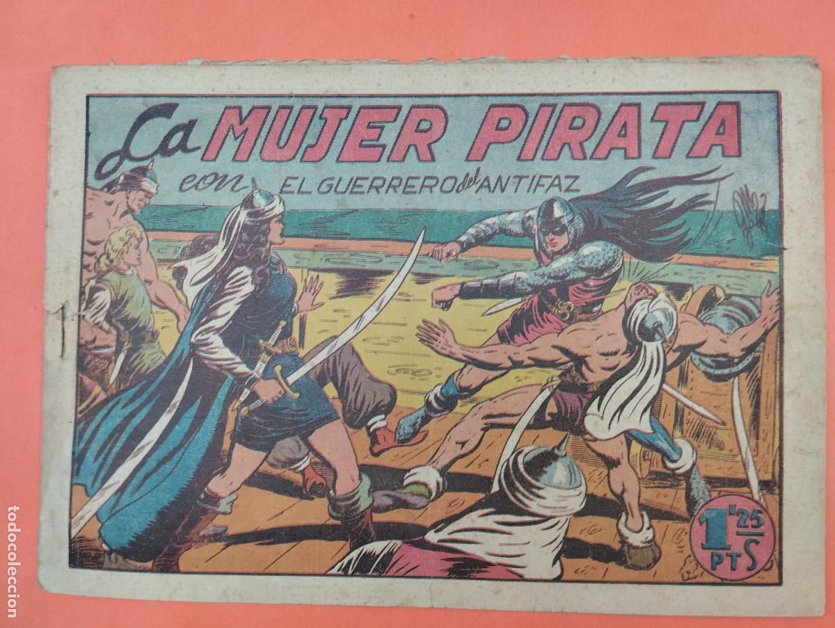 Tebeos: EL GUERRERO DEL ANTIFAZ N&ordm; 82 - LA MUJER PIRATA - ORIGINAL DE &Eacute;POCA - EDITORIAL VALENCIANA