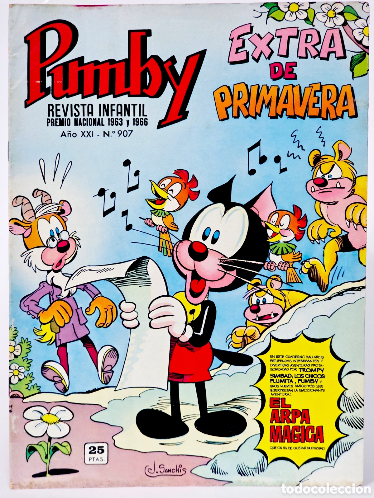 Tebeos: C&Oacute;MIC PUMBY 907 EXTRA PRIMAVERA 1975 EDITORIAL VALENCIANA MUY BUEN ESTADO