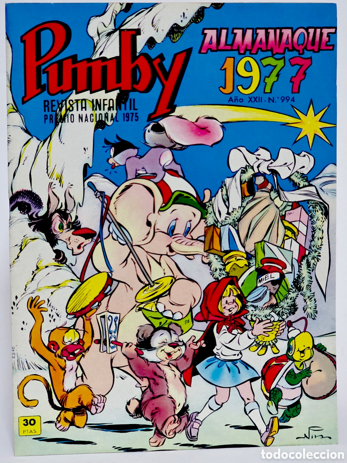 Tebeos: C&Oacute;MIC PUMBY 994 ALMANAQUE 1977 EDITORIAL VALENCIANA EXCELENTE ESTADO