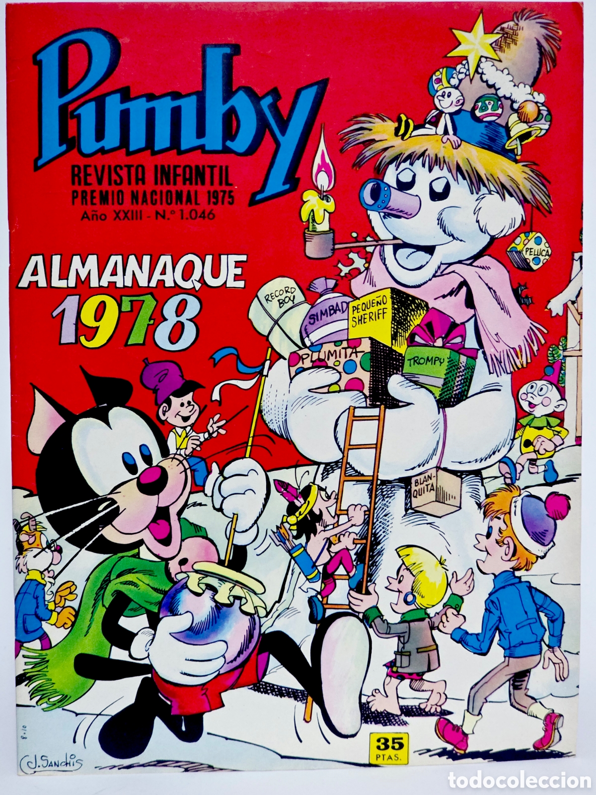 Tebeos: C&Oacute;MIC PUMBY 1046 ALMANAQUE 1978 EDITORIAL VALENCIANA EXCELENTE ESTADO