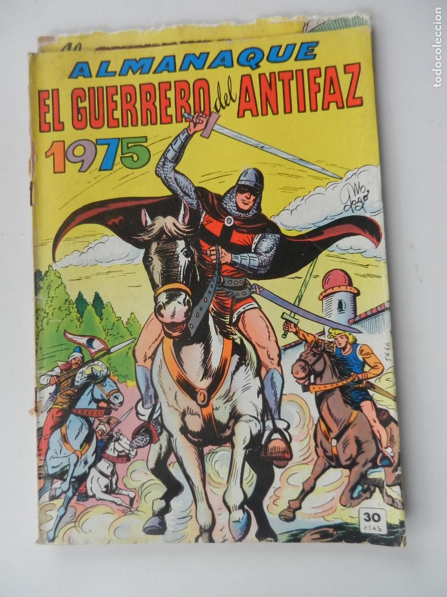 Tebeos: EL GUERRERO DEL ANTIFAZ ALMANAQUE 1975- PUBLICACION JUVENIL -1974 - EDT VALENCI