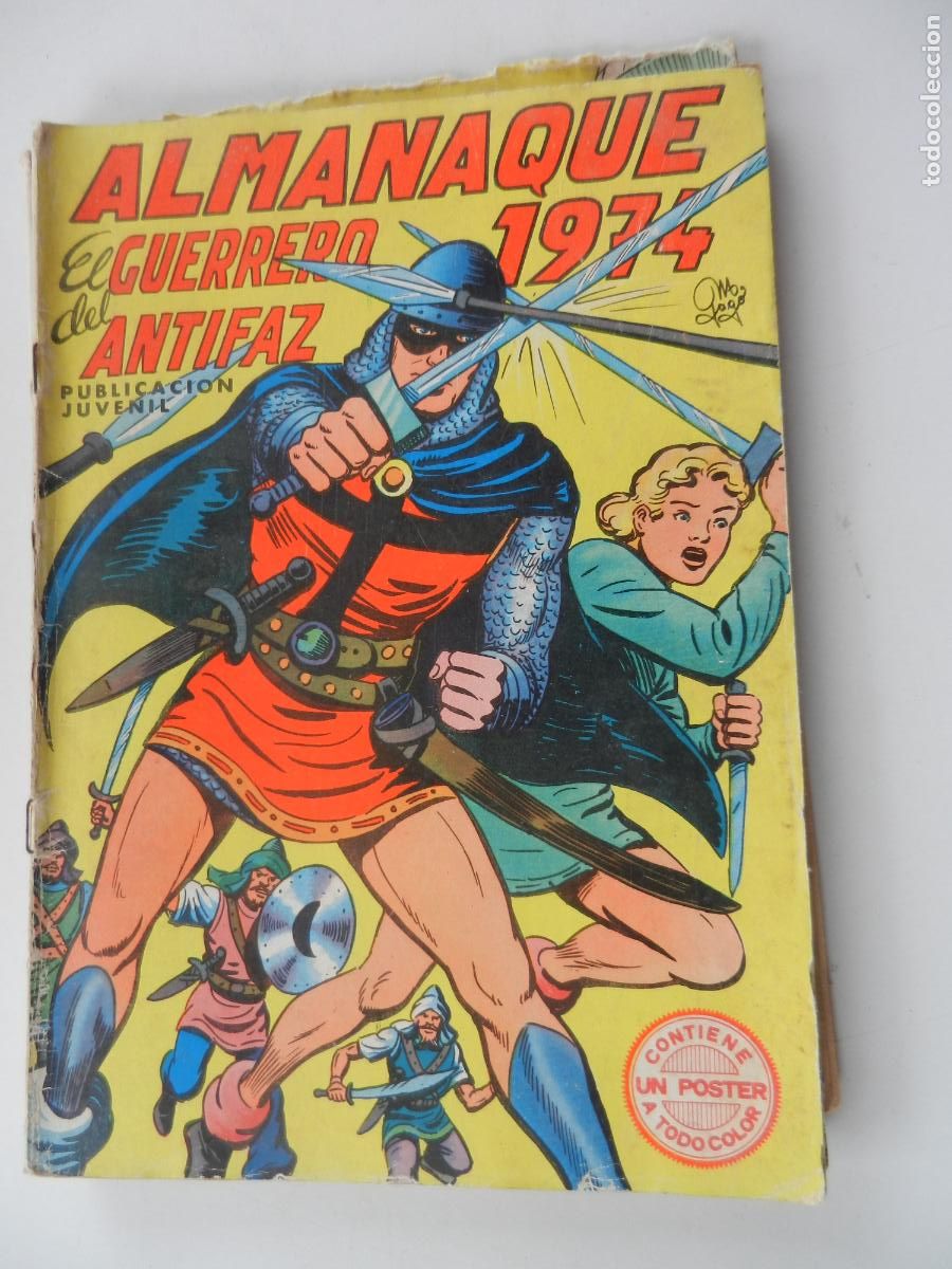 Tebeos: EL GUERRERO DEL ANTIFAZ ALMANAQUE 1974 - PUBLICACION JUVENIL -1973 - EDT VALENCIA