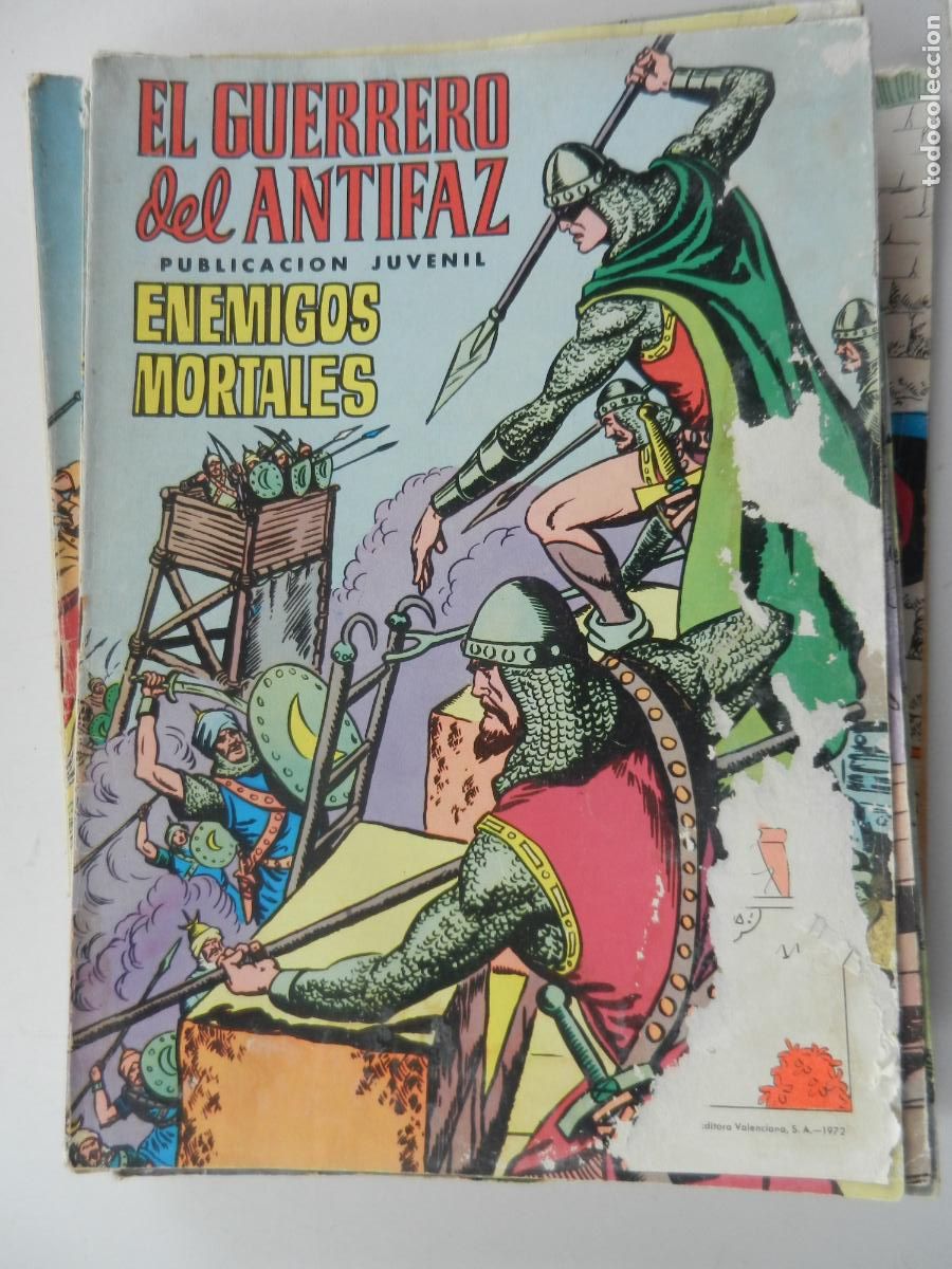 Tebeos: EL GUERRERO DEL ANTIFAZ N&ordm; 6- ENEMIGOS MORTALES - PUBLICACION JUVENIL - EDT VALENCIA -1972