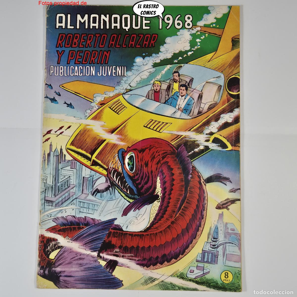 Tebeos: Roberto Alcazar y Pedrin, Almanaque 1968, ORIGINAL, ed Valenciana
