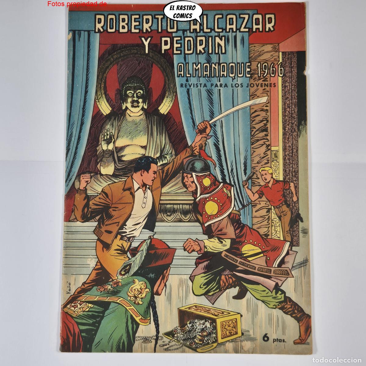 Tebeos: Roberto Alcazar y Pedrin, Almanaque 1966, ORIGINAL, ed Valenciana (B)
