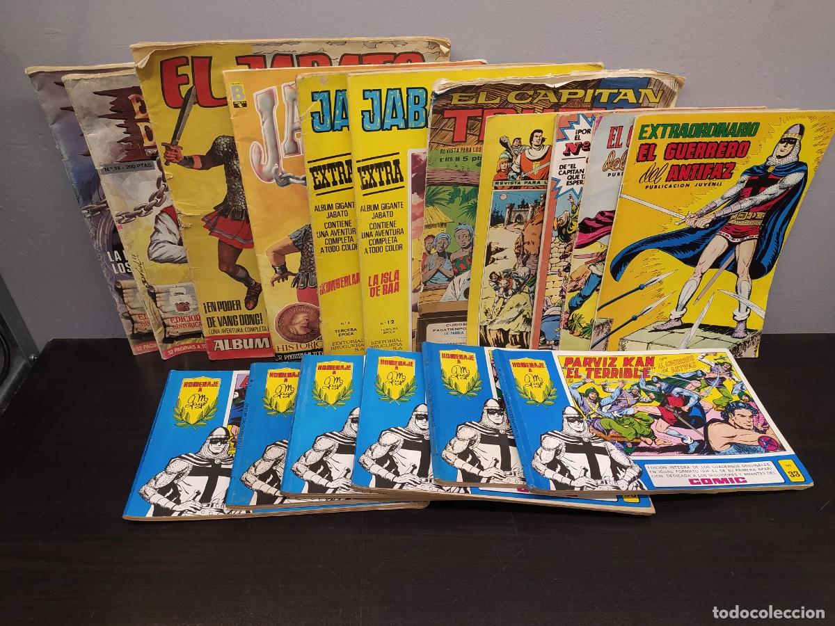 Tebeos: LOTE COMICS edi. VALENCIANA, EL GUERRERO DEL ANTIFAZ,JABATO,CAPITAN TRUENO -LOTE 20 TEBEOS-