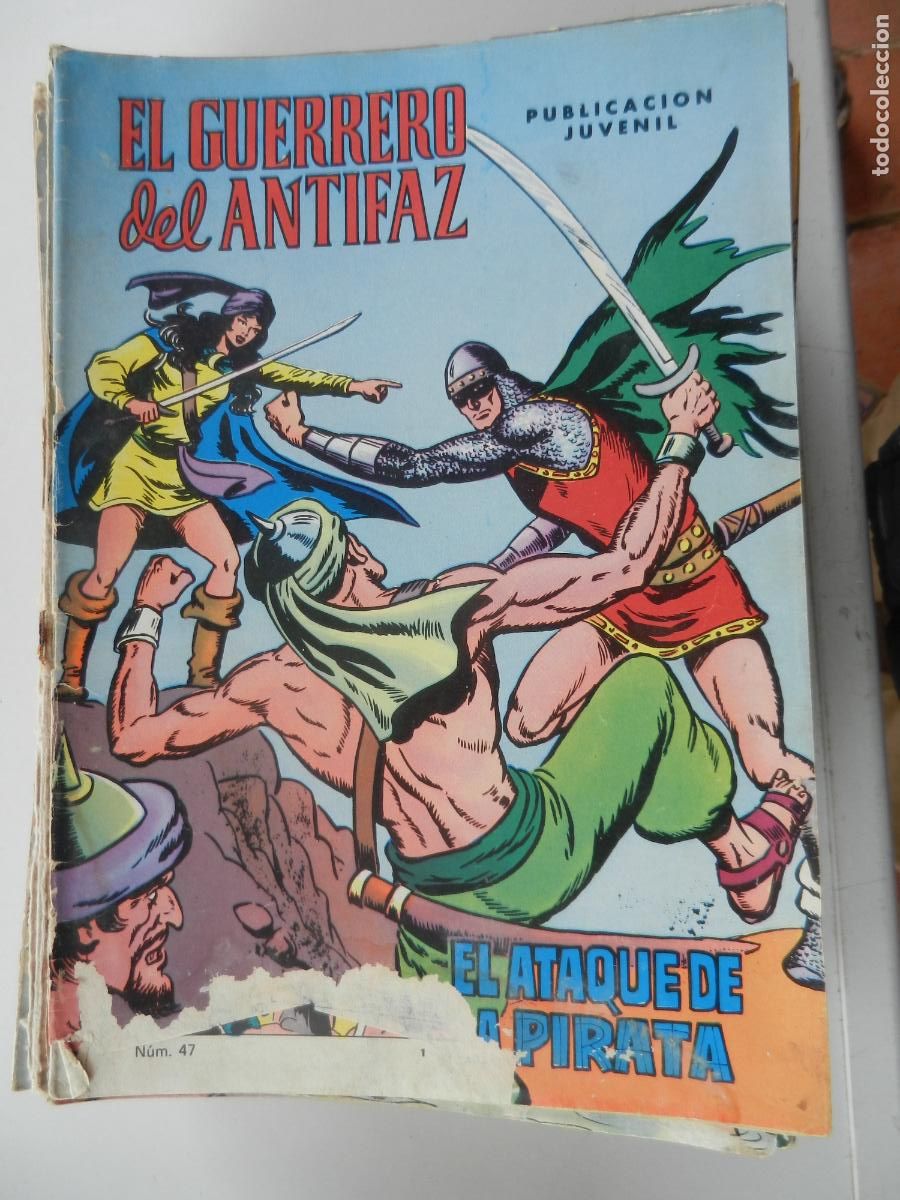 Tebeos: EL GUERRERO DEL ANTIFAZ N&ordm; 47- EL ATAQUE DE LA PIRATA - PUBLICACION JUVENIL -1973 - EDT VALENCIA