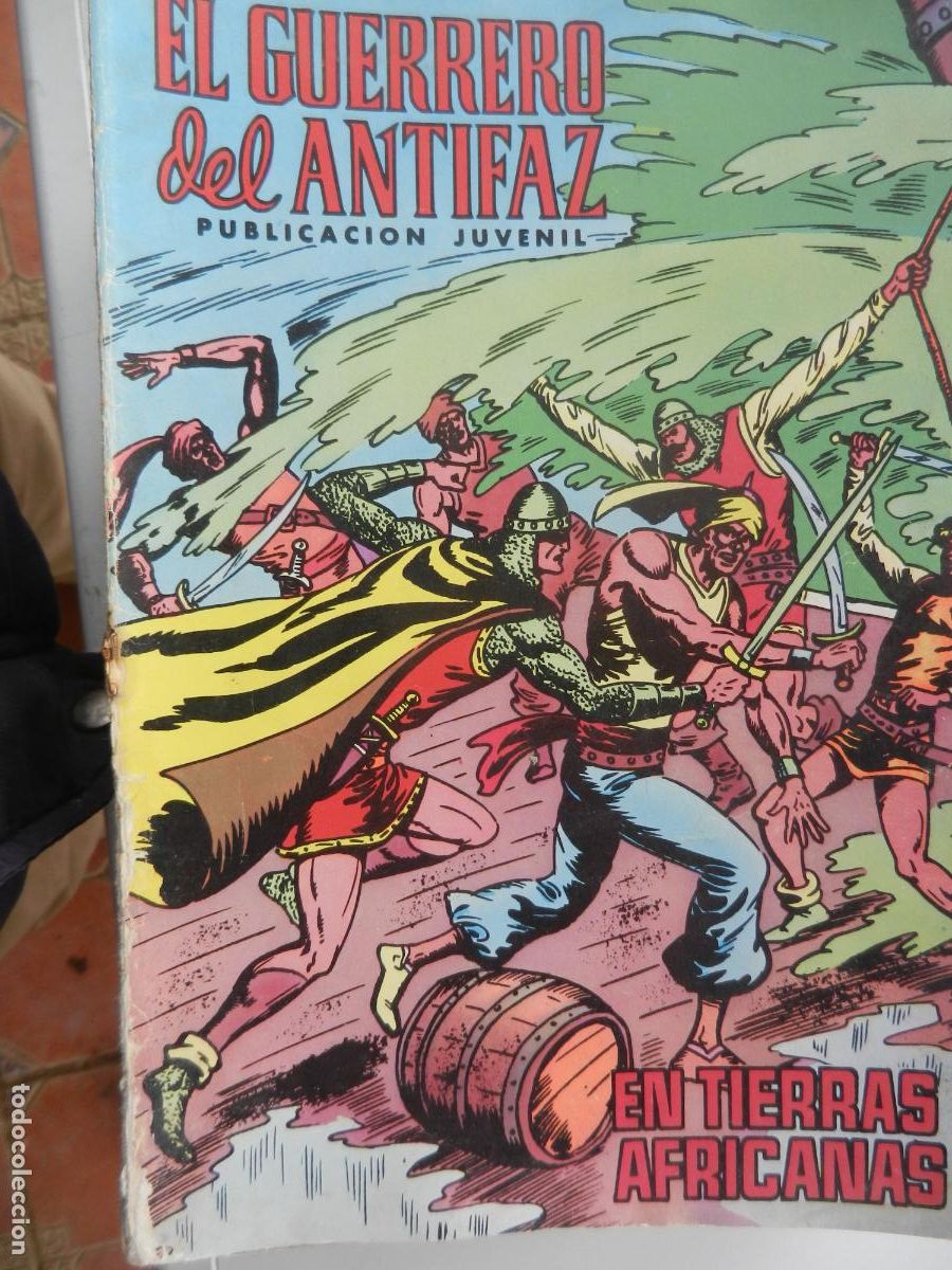 Tebeos: EL GUERRERO DEL ANTIFAZ N&ordm; 57-EN TIERRAS AFRICANAS - PUBLICACION JUVENIL -1973 - EDT VALENCIA
