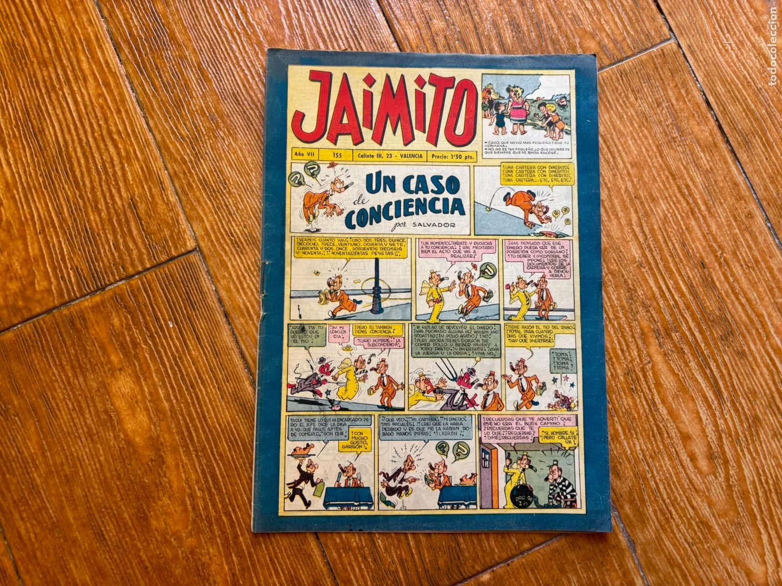 Tebeos: JAIMITO N&ordm; 155 EDITORIAL VALENCIANA