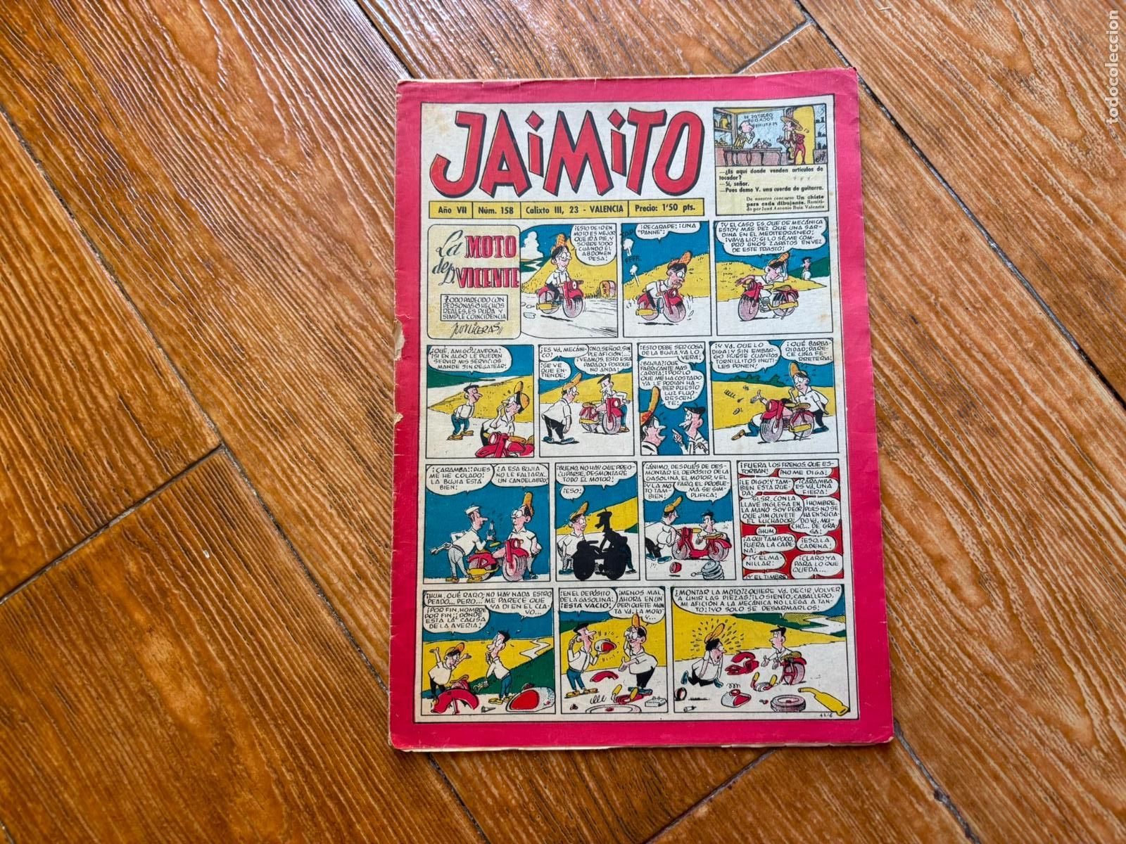 Tebeos: JAIMITO N&ordm; 158 EDITORIAL VALENCIANA