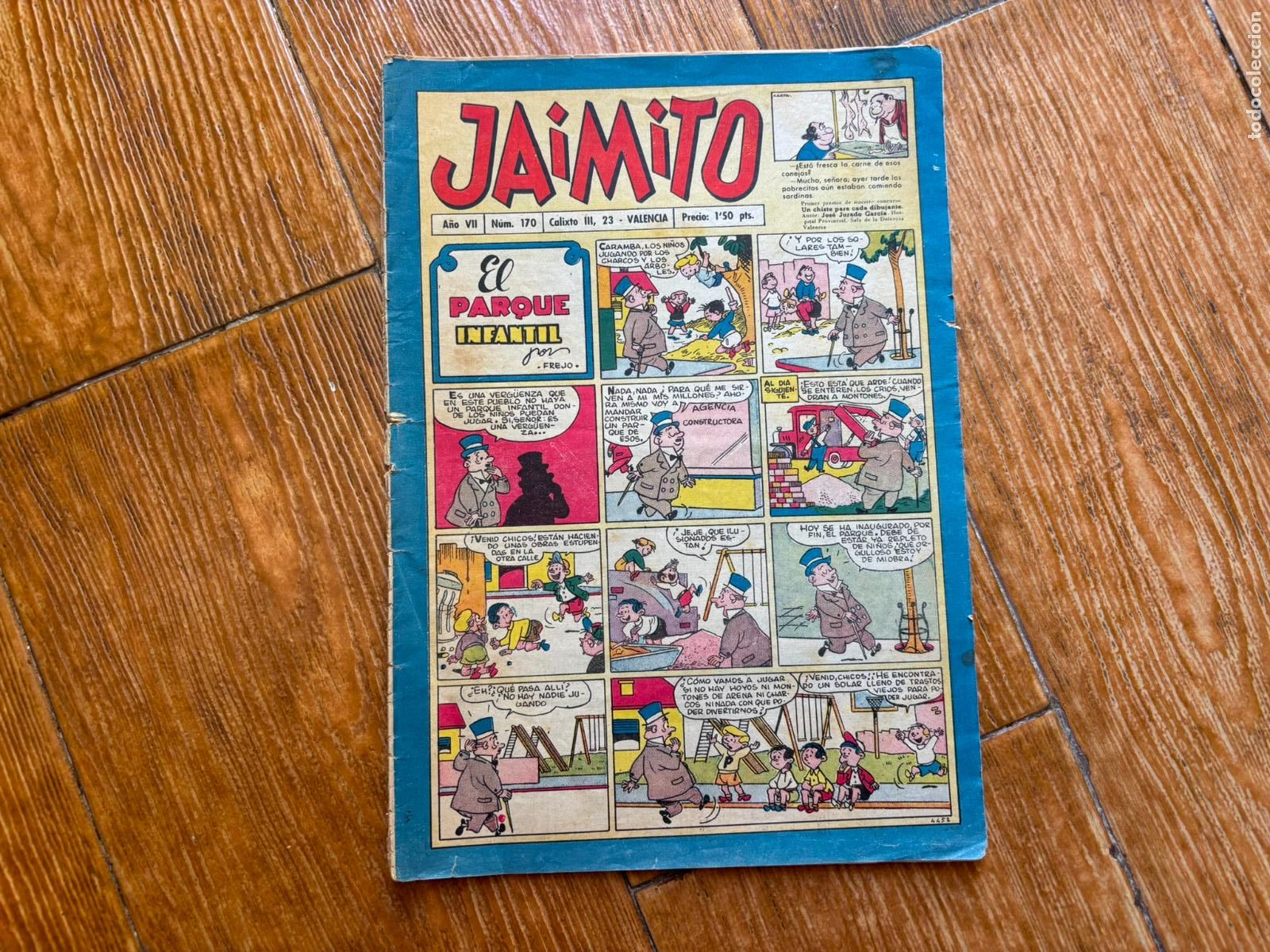 Tebeos: JAIMITO N&ordm; 170 EDITORIAL VALENCIANA