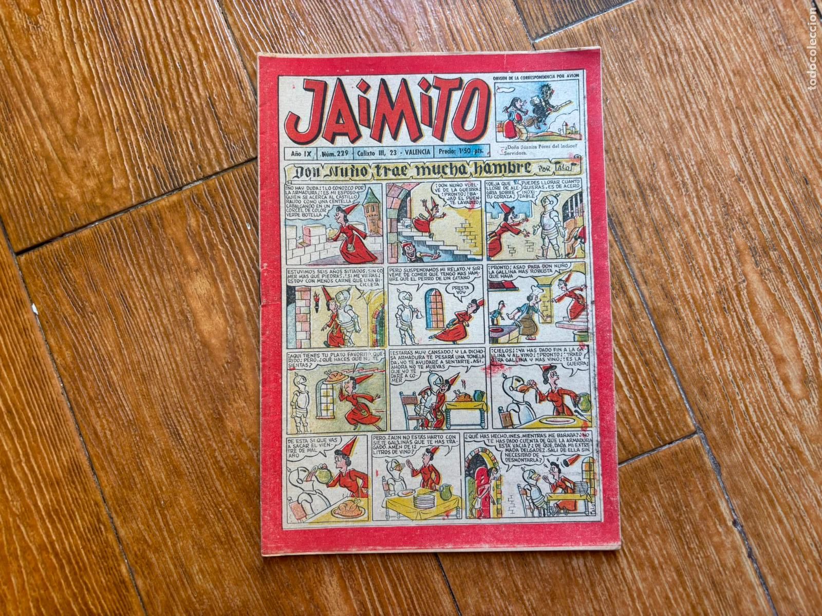 Tebeos: JAIMITO N&ordm; 229 EDITORIAL VALENCIANA