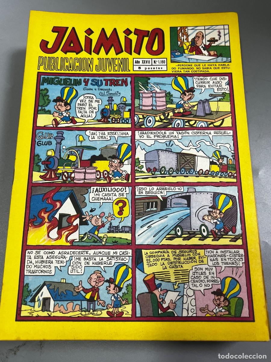 Tebeos: JAIMITO. REVISTA JUVENIL. N&deg; 1160. A&Ntilde;O XXVII. MIGUELIN Y SU TREN. VALENCIA.