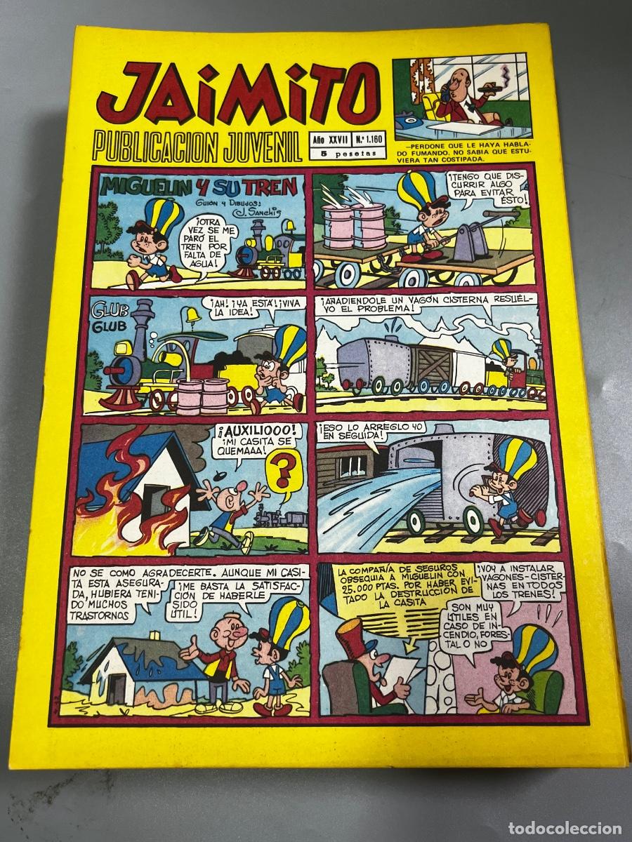 Tebeos: JAIMITO. REVISTA JUVENIL. N&deg; 1160. A&Ntilde;O XXVII. MIGUELIN Y SU TREN. VALENCIA.