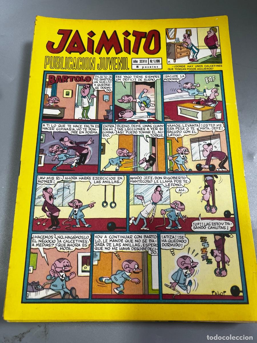 Tebeos: JAIMITO. REVISTA JUVENIL. N&deg; 1196. A&Ntilde;O XXVII. BARTOLO. VALENCIA.