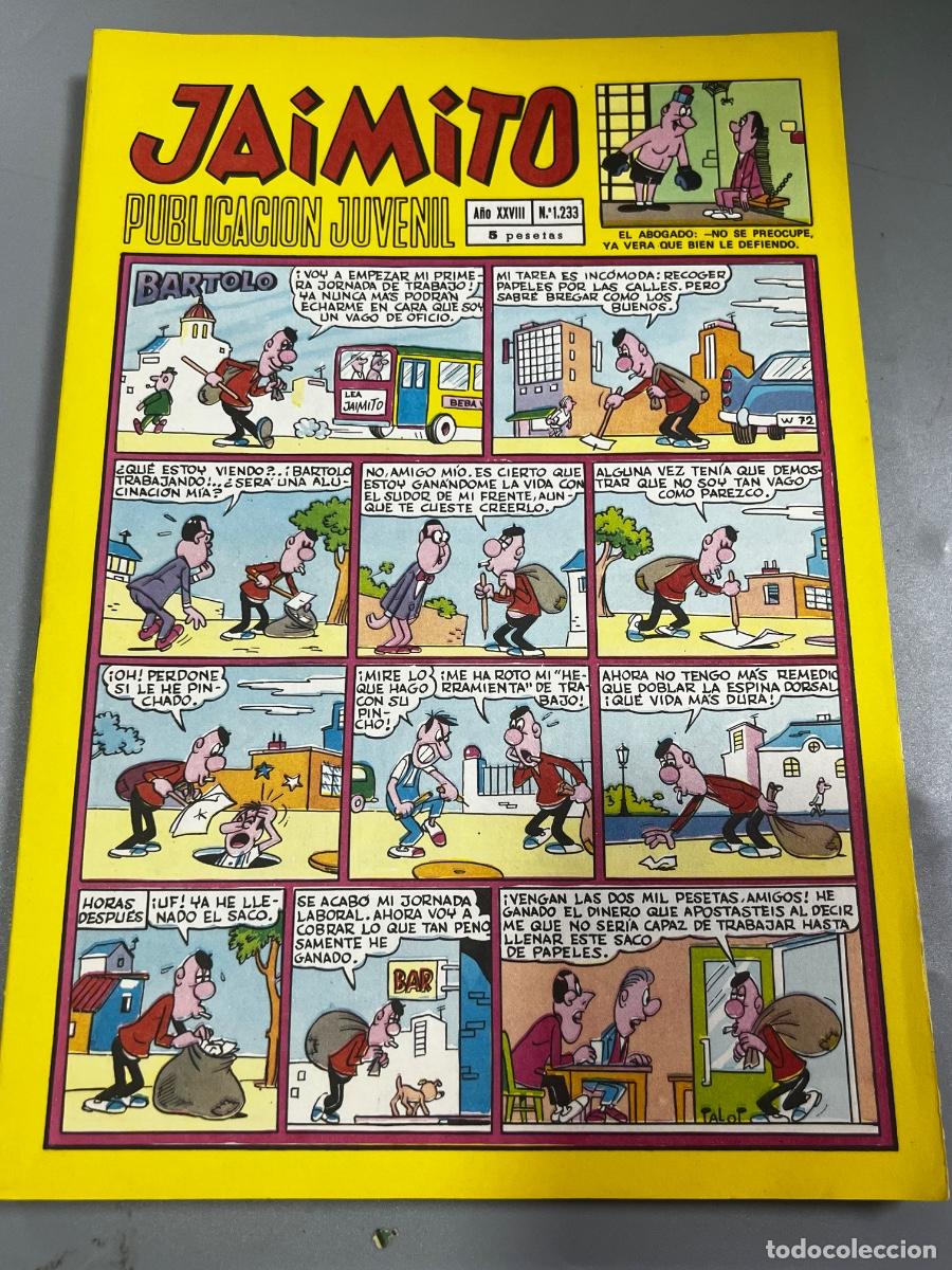 Tebeos: JAIMITO. REVISTA JUVENIL. N&deg; 1233. A&Ntilde;O XXVIII. BARTOLO. VALENCIA.