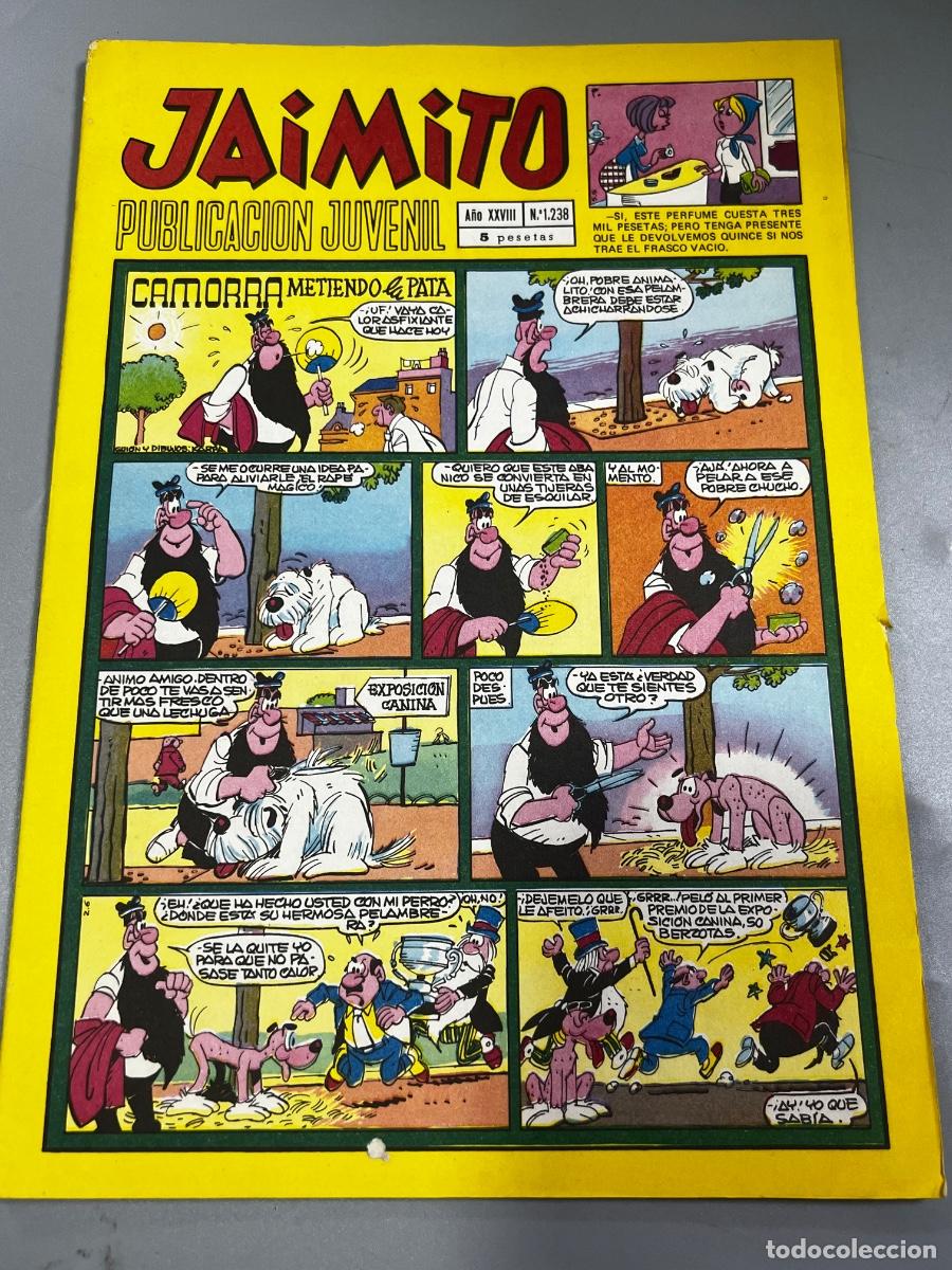 Livros de Banda Desenhada: JAIMITO. REVISTA JUVENIL. N&deg; 1238. A&Ntilde;O XXVIII. CAMORRA METIENDO LA PATA. VALENCIA.