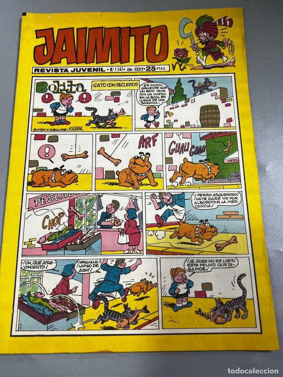 Comics: JAIMITO. REVISTA JUVENIL. N&deg; 1542. A&Ntilde;O XXXIV. BOLITA GATO CON RECURSOS. VALENCIA.