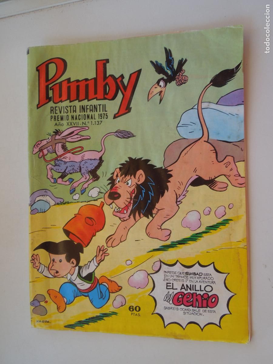 Tebeos: PUMBY N&ordm; 1137- REVISTA INFANTIL - PREMIO NACIONAL 1975 - VALENCIANA -1982- EL ANILLO DEL GENIO