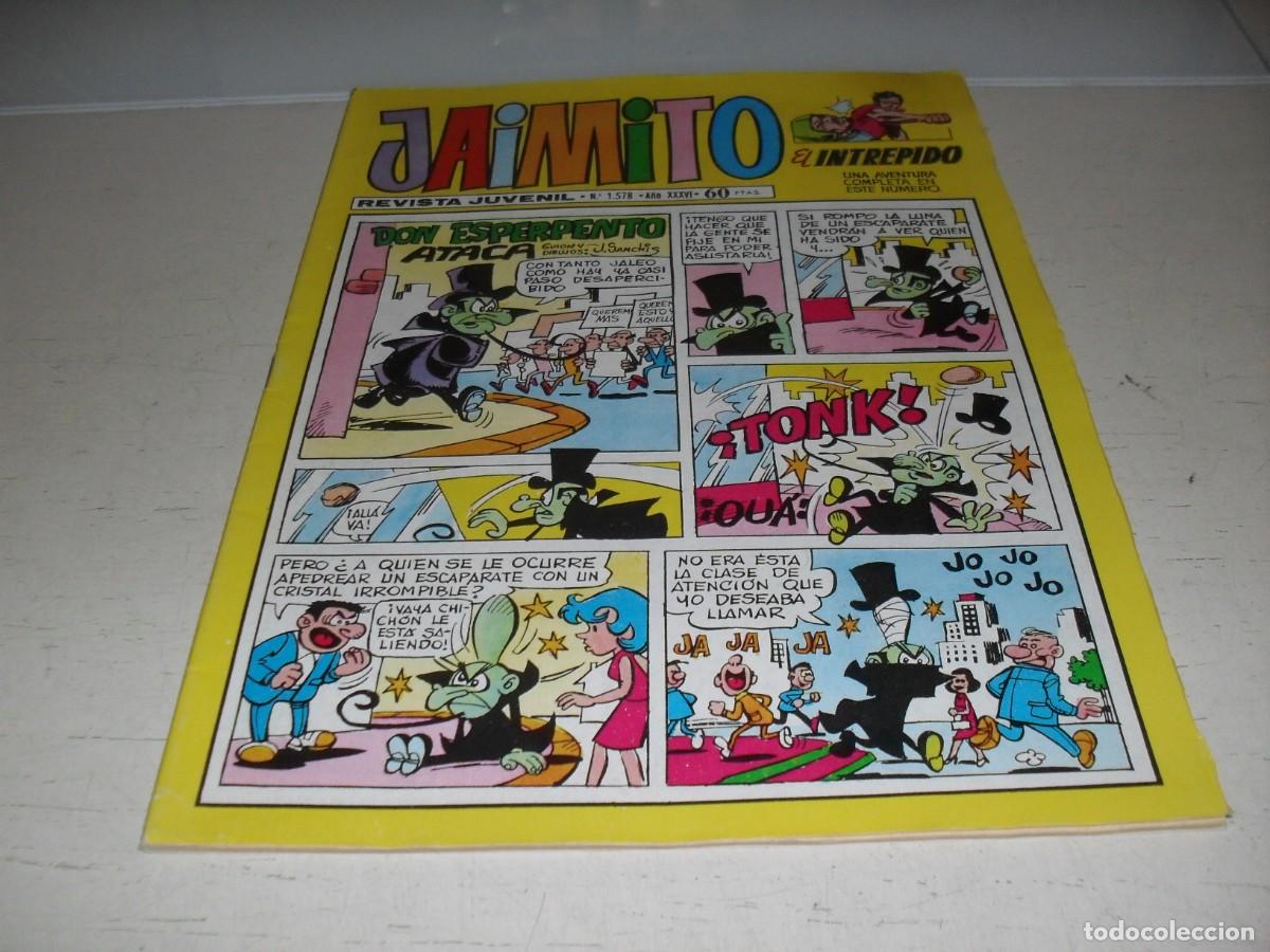 Tebeos: JAIMITO N&ordm; 1578,CON AVENTURA COMPLETA DE EL INTREPIDO,DE 1688.VALENCIANA,1945