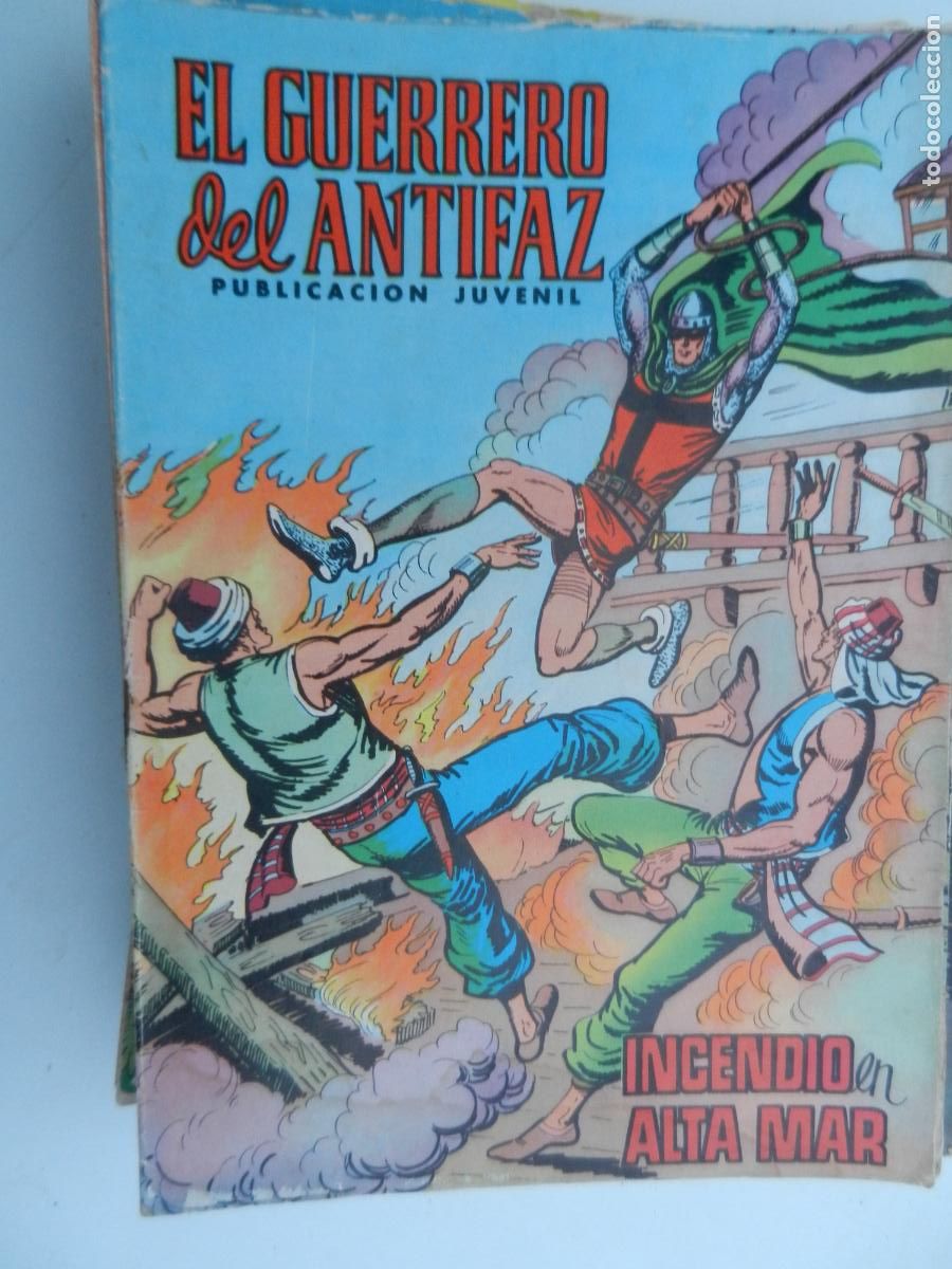 Tebeos: EL GUERRERO DEL ANTIFAZ N&ordm; 83- INCENDIO EN ALTA MAR - PUBLICACION JUVENIL -1973 - EDT VALENCIA