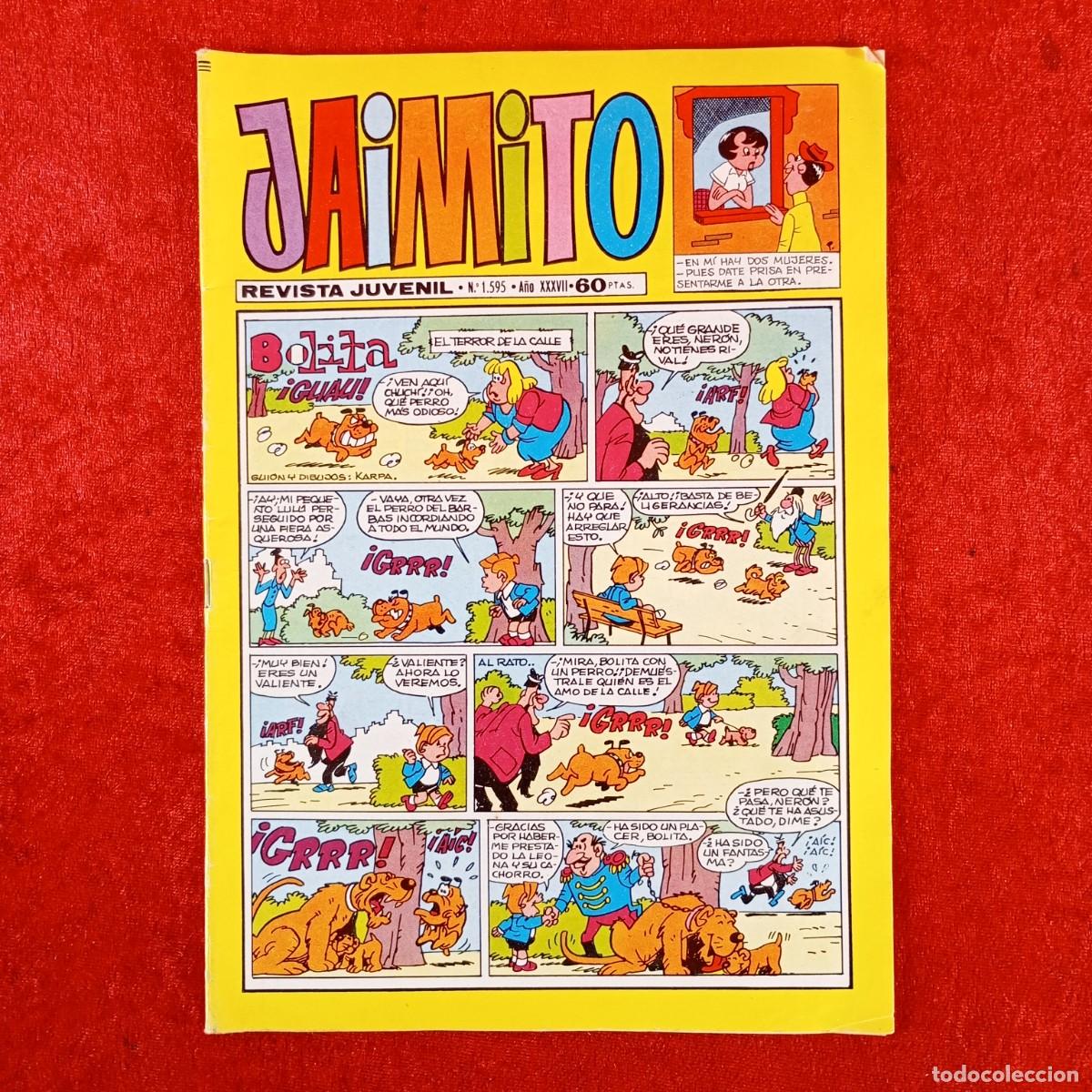 Tebeos: JAIMITO - REVISTA JUVENIL - EDITORA VALENCIANA - N&ordm; 1.595, A&Ntilde;O XXXVII - 13 FEBRERO 1982 / 1772