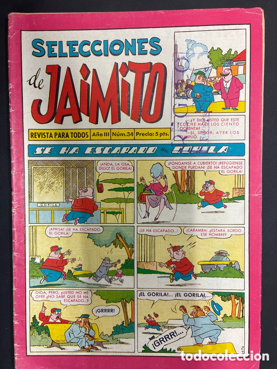 Tebeos: COMIC SELECCIONES DE JAIMITO N&ordm; 34 EDITORIAL VALENCIANA