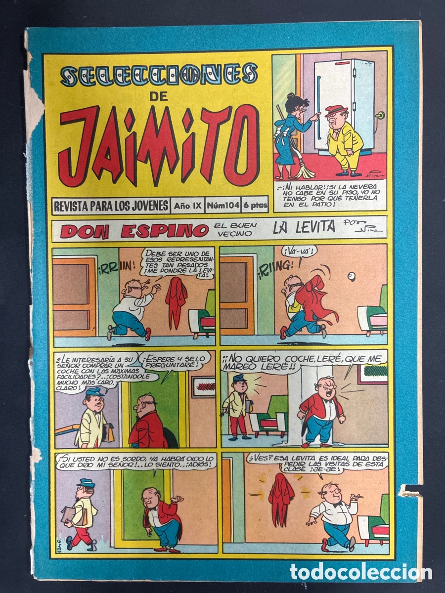Tebeos: COMIC SELECCIONES DE JAIMITO N&ordm; 104 EDITORIAL VALENCIANA