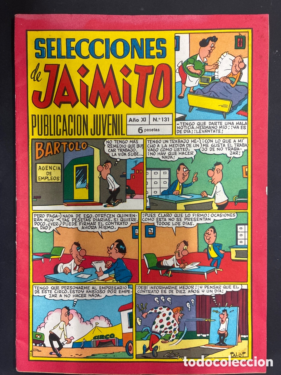 Tebeos: COMIC SELECCIONES DE JAIMITO N&ordm; 131 EDITORIAL VALENCIANA