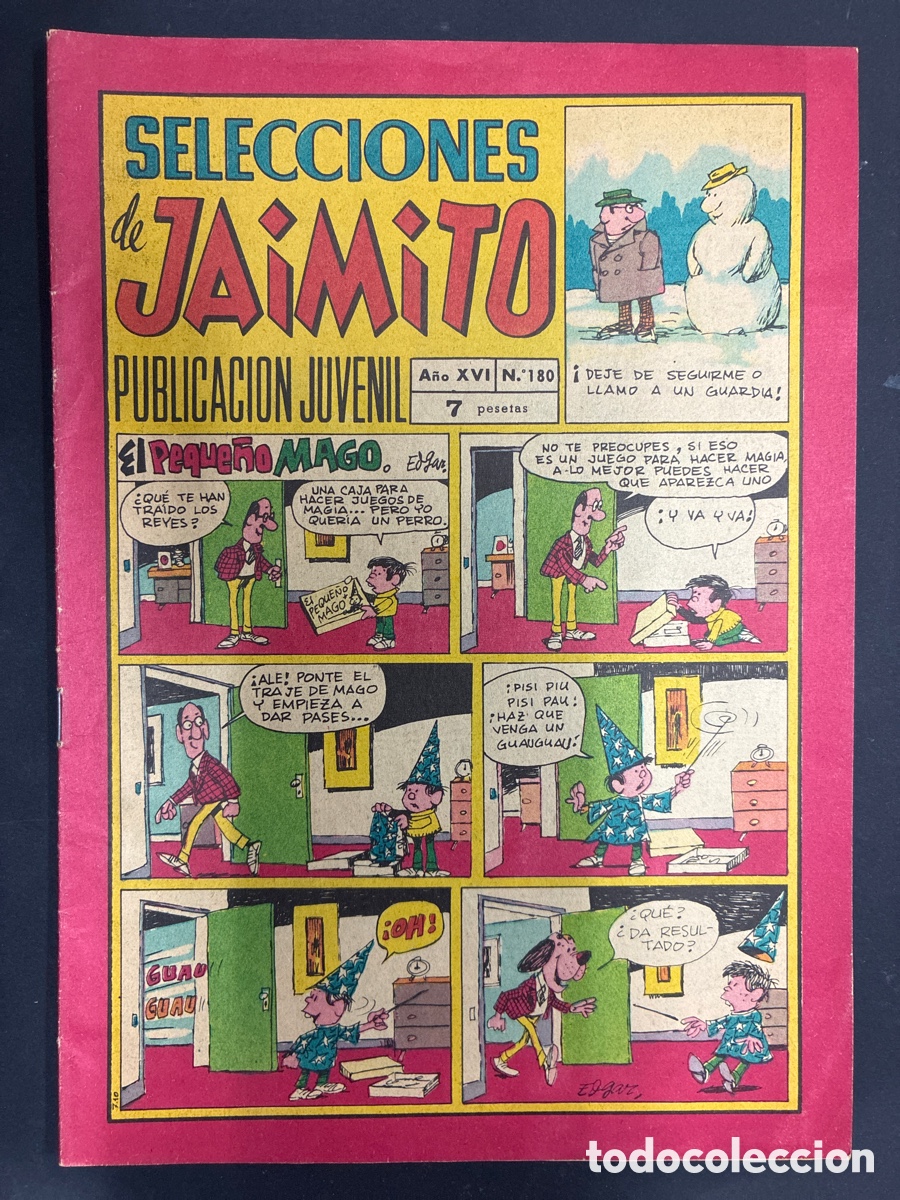 Tebeos: COMIC SELECCIONES DE JAIMITO N&ordm; 180 EDITORIAL VALENCIANA