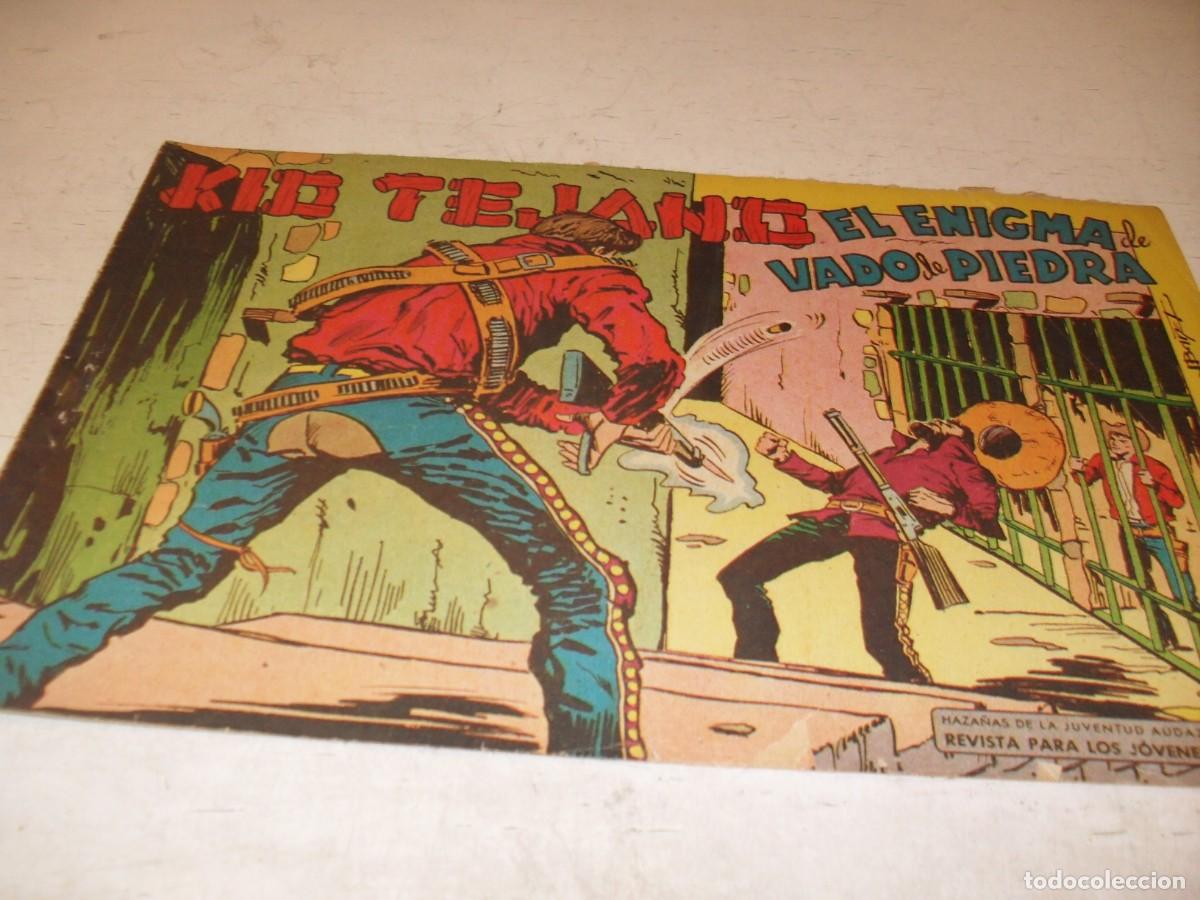 Tebeos: (ORIGINAL)KID TEJANO N&ordm; 36,EL ENIGMA DEL VADO DE PIEDRA,DE 55.VALENCIANA,1961