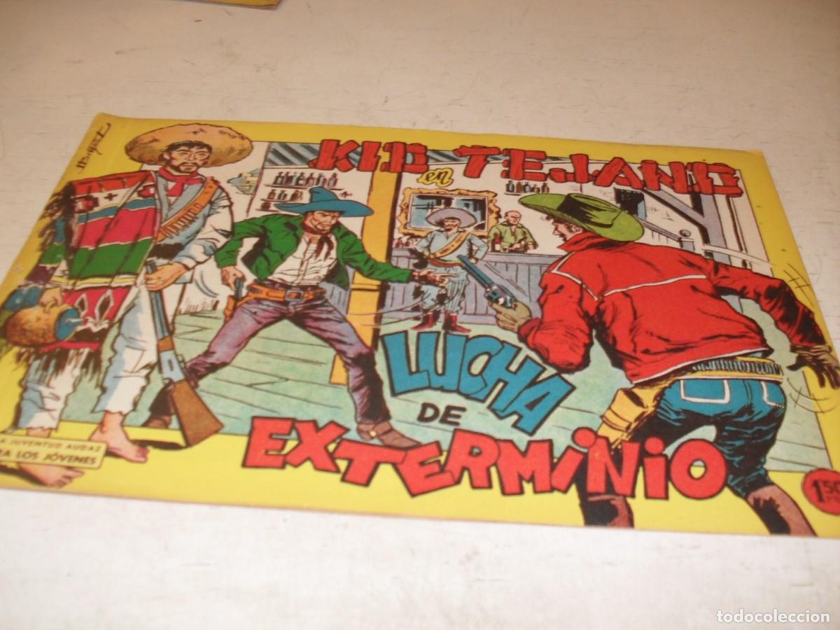 Tebeos: (ORIGINAL)KID TEJANO N&ordm; 34,LUCHA DE EXTERMINIO,DE 55.VALENCIANA,1961