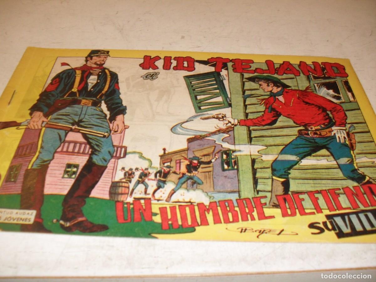 Tebeos: (ORIGINAL)KID TEJANO N&ordm; 24,UN HOMBRE DEFIENDE SU VIDA,DE 55.VALENCIANA,1961