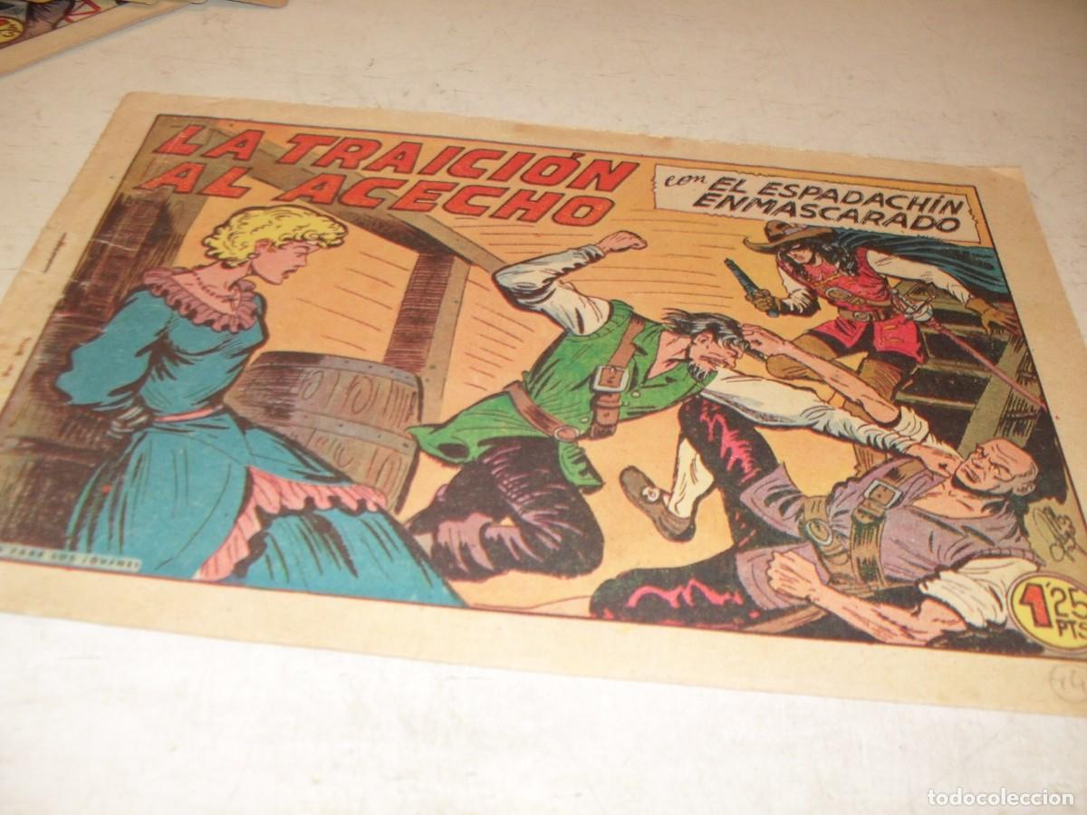 Tebeos: (ORIGINAL)EL ESPADACHIN ENMASCARADO,N&ordm; 247,ULTIMOS N&ordm;,LA TRAICION AL ACECHO,DE GAGO.VALENCIANA,1952