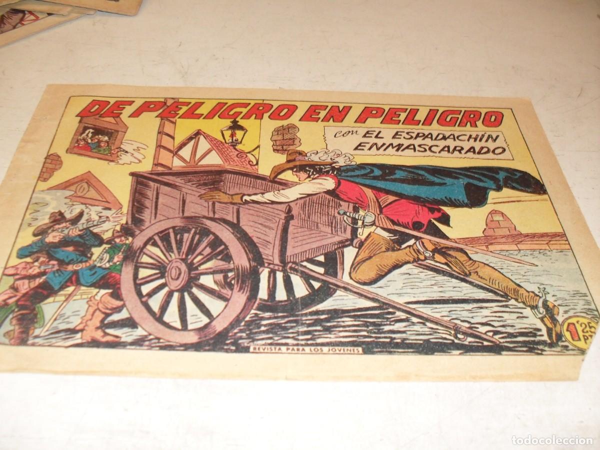 Tebeos: (ORIGINAL)EL ESPADACHIN ENMASCARADO,N&ordm; 234,DE PELIGRO EN PELIGRO,DE GAGO.VALENCIANA,1952