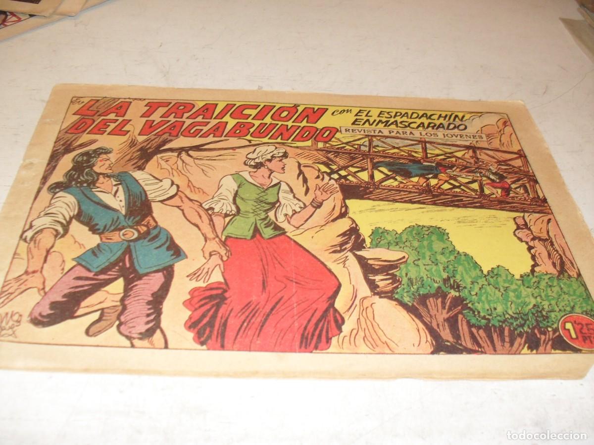 Tebeos: (ORIGINAL)EL ESPADACHIN ENMASCARADO,N&ordm; 226,LA TRAICION DEL VAGABUNDO,DE GAGO.VALENCIANA,1952