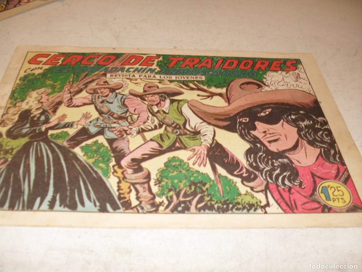 Tebeos: (ORIGINAL)EL ESPADACHIN ENMASCARADO,N&ordm; 225,CERCO DE TRAIDORES,DE GAGO.VALENCIANA,1952